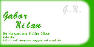 gabor milan business card