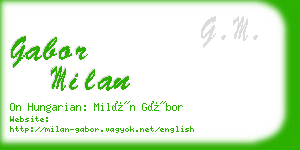 gabor milan business card